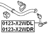 0123-X2WDL - FRONT LEFT STABILIZER LINK / SWAY BAR LINK