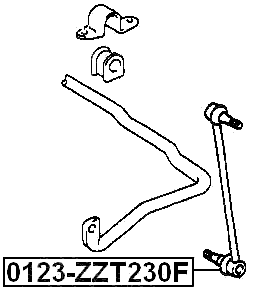 0123-ZZT230F - FRONT STABILIZER LINK / SWAY BAR LINK