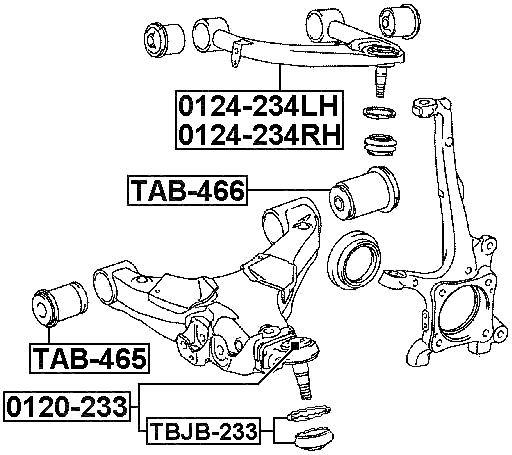 0124-234LH - LEFT UPPER FRONT ARM