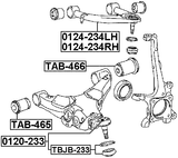 0124-234RH - RIGHT UPPER FRONT ARM