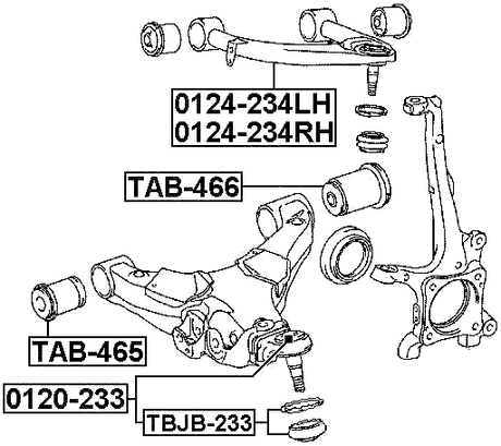 0124-234RH - RIGHT UPPER FRONT ARM
