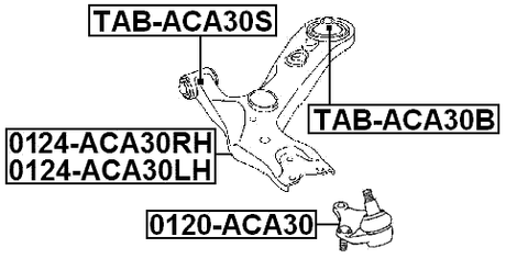0124-ACA30RH - RIGHT FRONT ARM