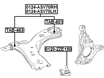 0124-ASV70LH - LEFT LOWER FRONT ARM