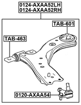0124-AXAA52RH - RIGHT LOWER FRONT ARM