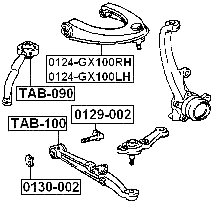0124-GX100LH - LEFT UPPER FRONT ARM