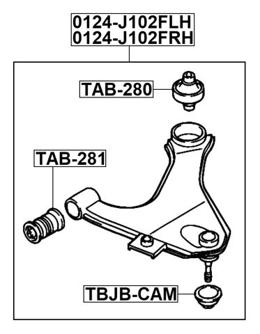 0124-J102FRH - RIGHT LOWER FRONT ARM