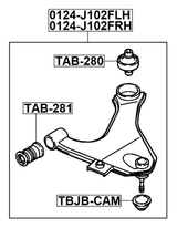 0124-J102FRH - RIGHT LOWER FRONT ARM