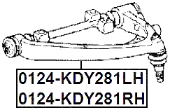 0124-KDY281LH - LEFT UPPER FRONT ARM