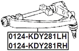 0124-KDY281RH - RIGHT UPPER FRONT ARM