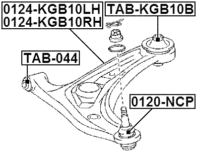 0124-KGB10LH - LEFT FRONT ARM