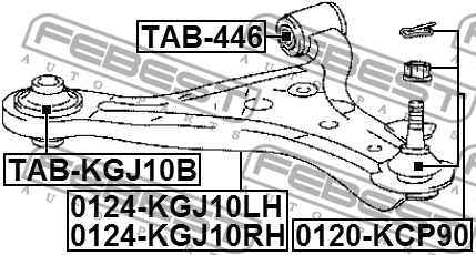 0124-KGJ10LH - LEFT LOWER FRONT ARM