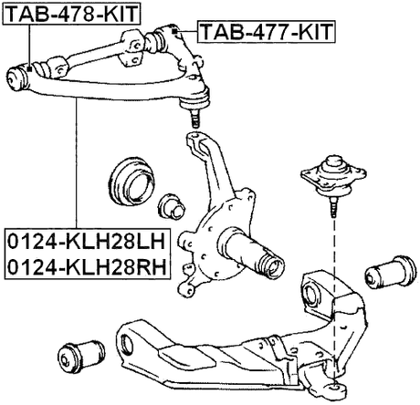 0124-KLH28LH - LEFT UPPER FRONT ARM