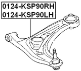 0124-KSP90LH - LEFT FRONT ARM