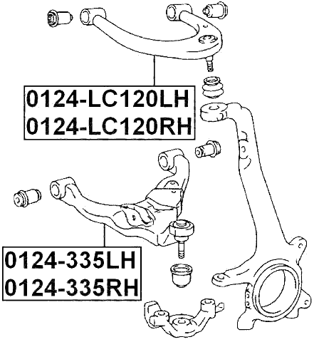 0124-LC120RH - RIGHT UPPER FRONT ARM
