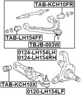 0124-LH154RH - RIGHT UPPER FRONT ARM