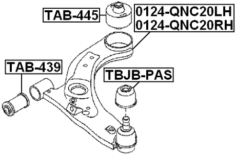 0124-QNC20RH - RIGHT FRONT ARM