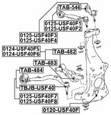 0124-USF40F6 - LEFT LOWER FRONT ARM