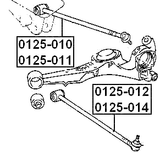 0125-011 - REAR UPPER LEFT LINK WITH BALL JOINT
