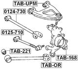 0125-710 - REAR TRANSVERSE LINK WITH BALL JOINT