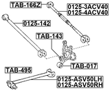 0125-ASV50LH - REAR LEFT TRAILING ROD