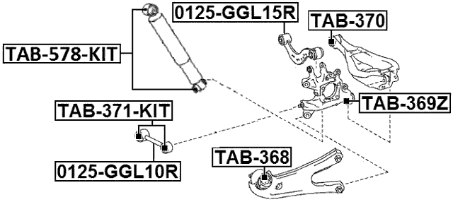 0125-GGL10R - REAR TRANSVERSE LINK