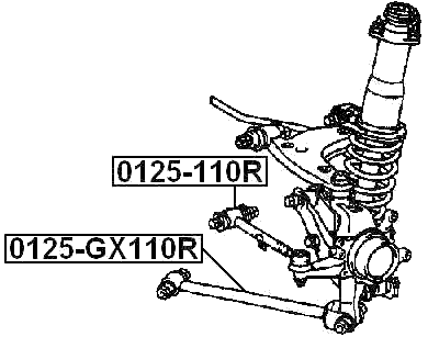 0125-GX110R - REAR TRAILING ROD