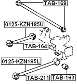 0125-KZN185U - REAR UPPER TRAILING ROD