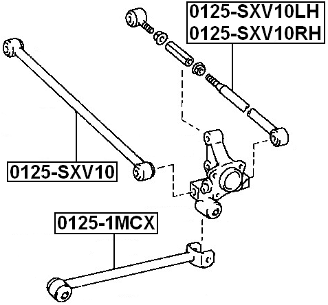 0125-SXV10RH - REAR RIGHT TRANSVERSE LINK