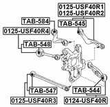 0125-USF40R2 - REAR LEFT TRANSVERSE LINK