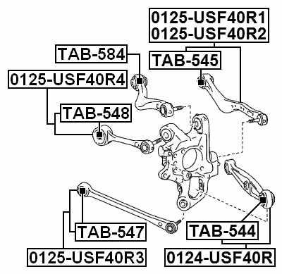 0125-USF40R4 - REAR TRANSVERSE LINK