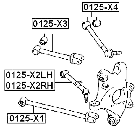 0125-X4 - REAR UPPER TRANSVERSE LINK