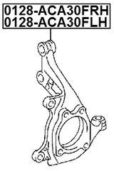0128-ACA30FLH - STEERING KNUCKLE LEFT