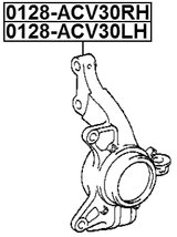 0128-ACV30FRH - STEERING KNUCKLE RIGHT