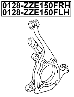 0128-ZZE150FRH - STEERING KNUCKLE RIGHT