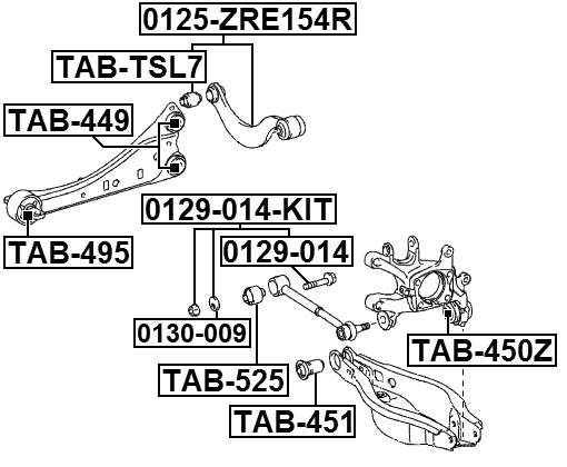 0129-014-KIT - REPAIR KIT, CAMBER ADJUSTING ECCENTRIC BOLT