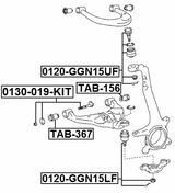 0129-019-KIT - REPAIR KIT, CAMBER ADJUSTING ECCENTRIC BOLT