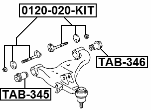 0129-020-KIT - REPAIR KIT, CAMBER ADJUSTING ECCENTRIC BOLT