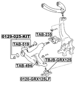 0129-025-KIT - CAMBER ADJUSTING ECCENTRIC BOLT