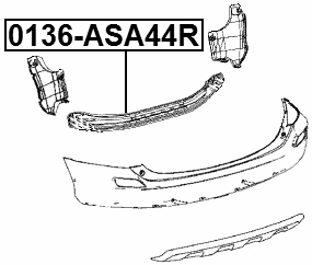 0136-ASA44R - RETAINER REAR BUMPER