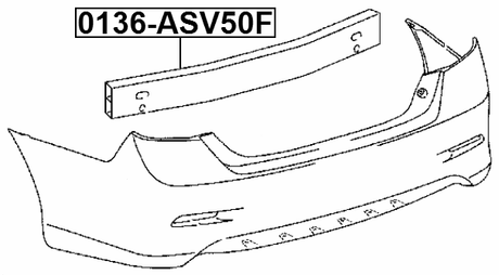 0136-ASV50R - RETAINER REAR BUMPER