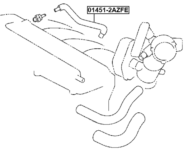 01451-2AZFE - CRANKCASE BREATHER HOSE