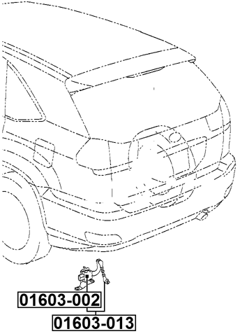 01603-013 - REAR LEVEL SENSOR (WITH BRACKET, WITH LINK)