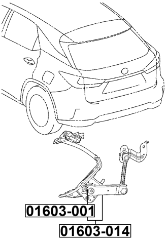 01603-014 - REAR LEVEL SENSOR (WITH BRACKET, WITH LINK, WITH WIRING)