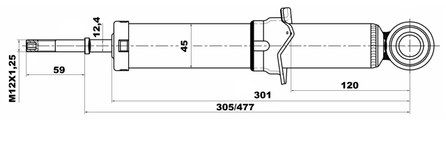 01658183R - REAR SHOCK ABSORBER