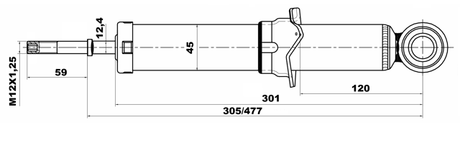 01658183R - REAR SHOCK ABSORBER