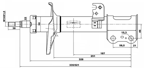 01665182FR - SHOCK ABSORBER FRONT RIGHT