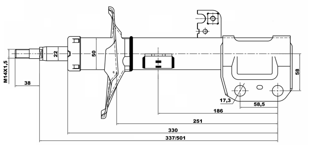 01665184FR - SHOCK ABSORBER FRONT RIGHT