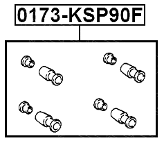 0173-KSP90F - FRONT BRAKE CALIPER SLIDE PIN BOOT KIT (SET FOR TWO SIDES)