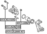 0174-GRJ200R-KIT - REAR CALIPER SLIDE PIN KIT