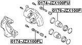 0174-JZX100FL - FRONT CALIPER SLIDE PIN